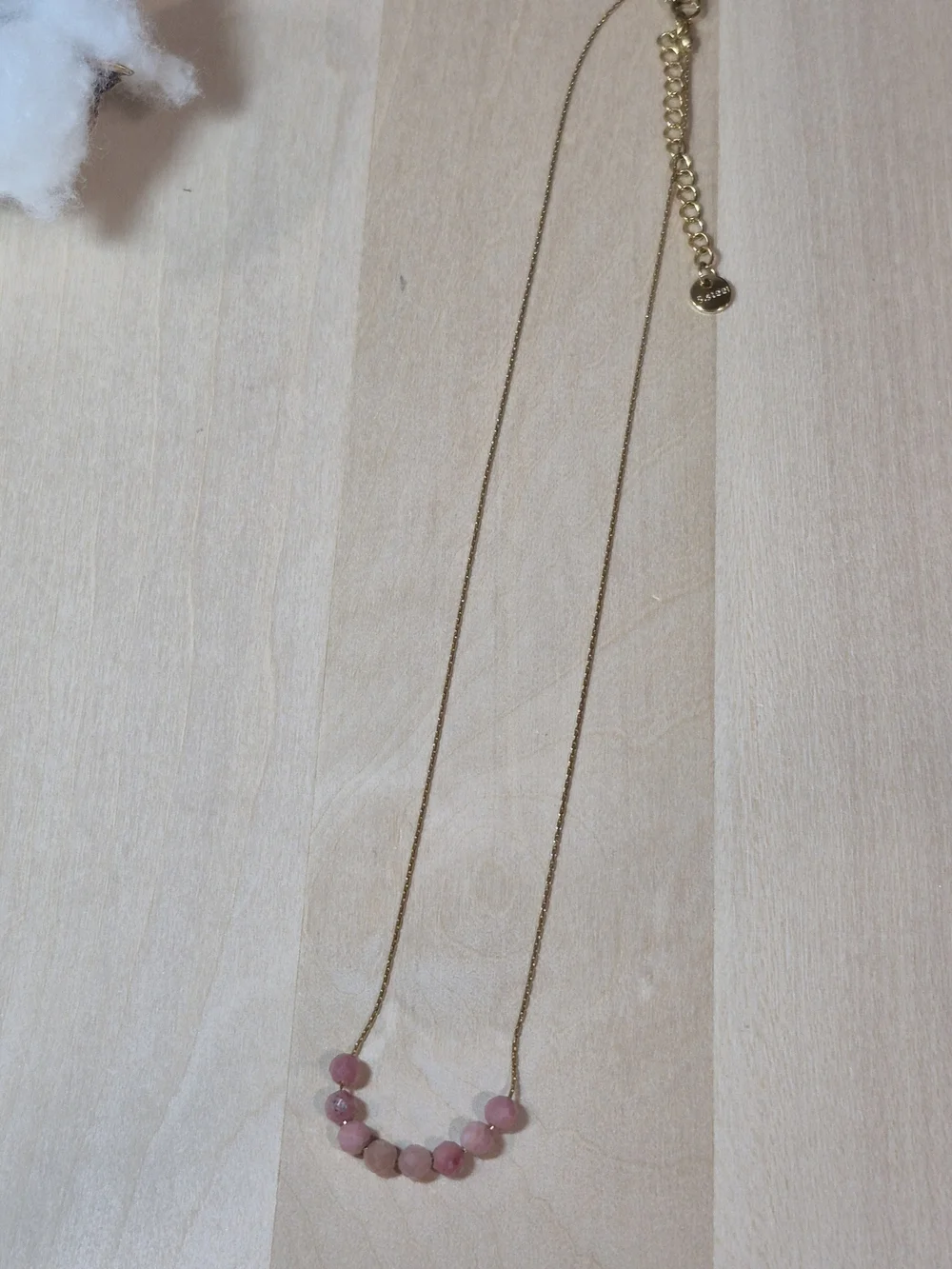 🩷💛NEW🩷💛 PRETTY!! Stsinless Steel Natural Stone Faceted RODOCROSITE Necklace